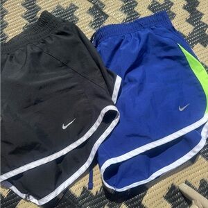 Nike Black and Blue Athletic Shorts. Lined. Womens M